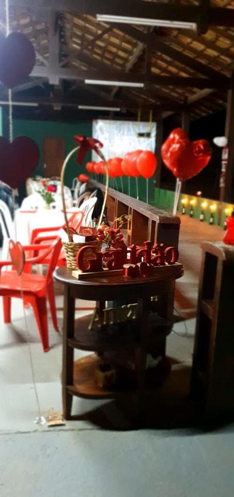 Salão decorado para festa